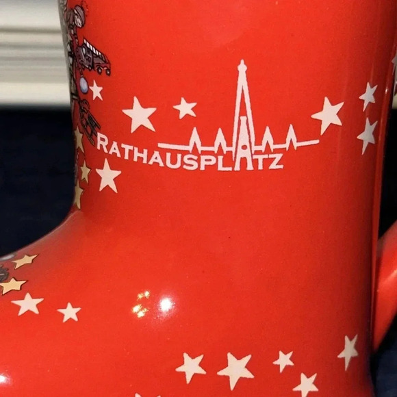 Christkindlmarkt Rathausplatz Christmas Santa Claus Red Boot Cup Mug by Grein - Picture 6 of 13